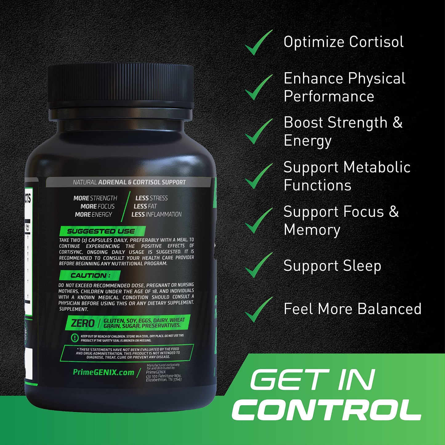 PrimeGENIX CortiSync | Reduce Cortisol | Increase Energy | Improve Focus | Organic PrimeGENIXBuy Supplements Australia