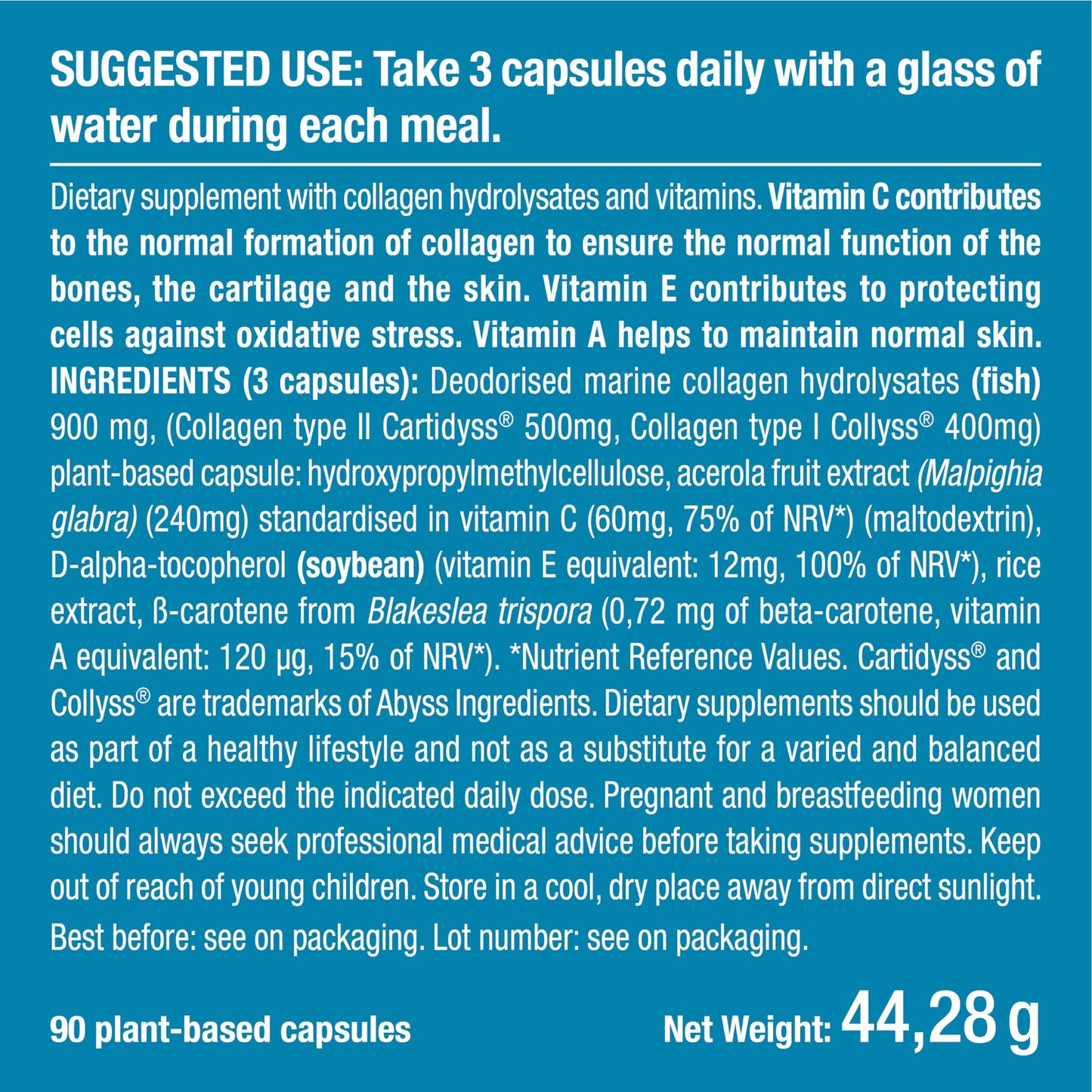 Pure Marine Collagen (900mg) - Enriched with Vitamins C and E – Patented Premium Type I & II Hydrolysed Collagen PlastimeaBuy Supplements Australia