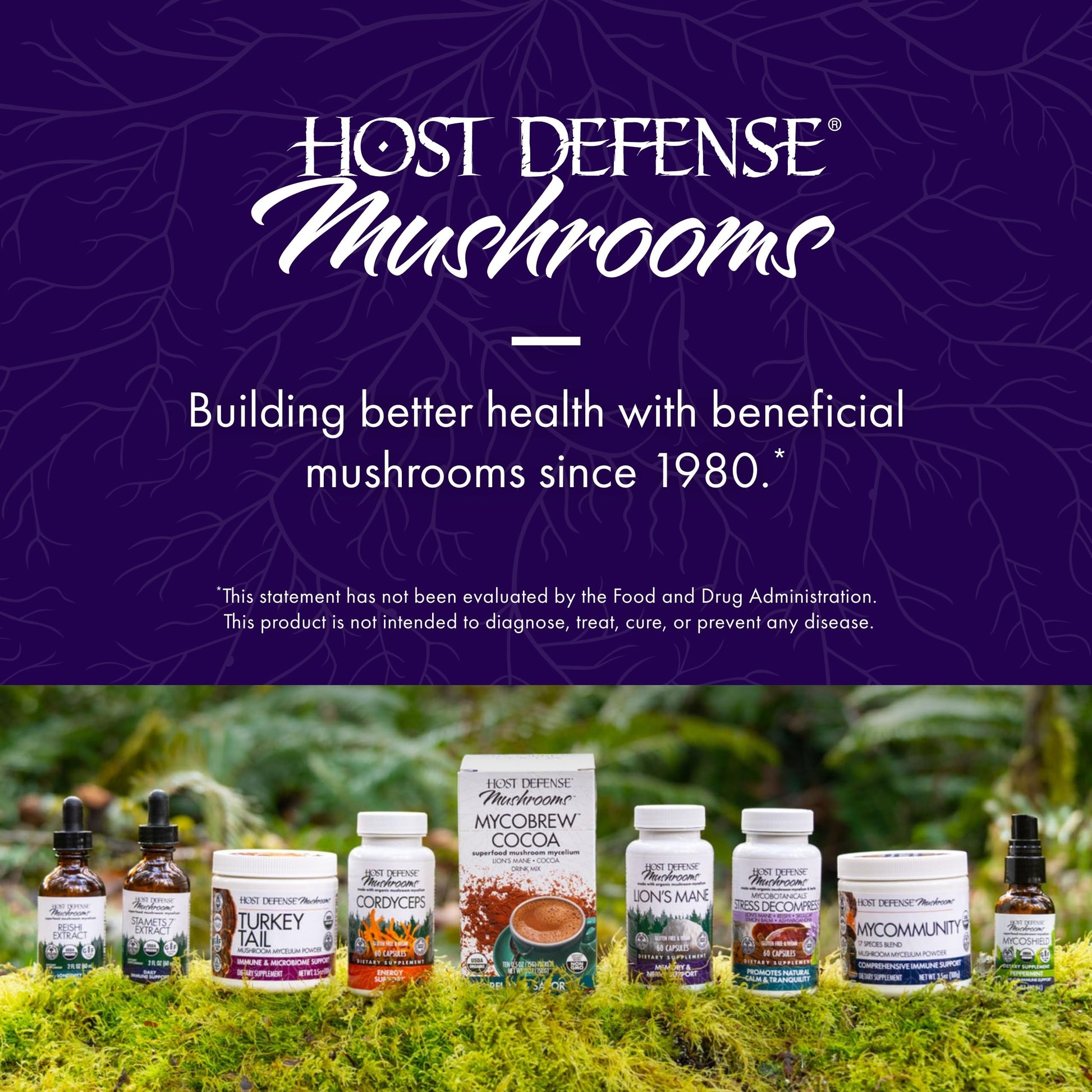 Host Defense MycoBotanicals Brain* Capsules - Brain Support Supplement with Lion's Mane, Reishi & Cordyceps Mushroom - Herbal Supplement for Memory & Focus Support - 60 Capsules Host DefenseBuy Supplements Australia