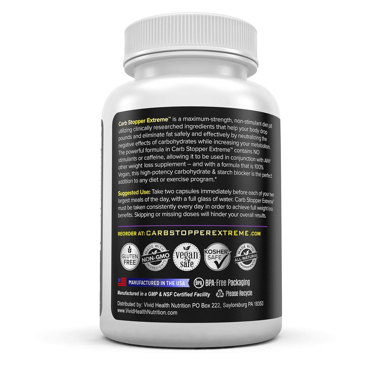 Carb Stopper Extreme (5 Bottles Maximum Strength, Natural Carbohydrate and Starch Carb Stopper ExtremeBuy Supplements Australia