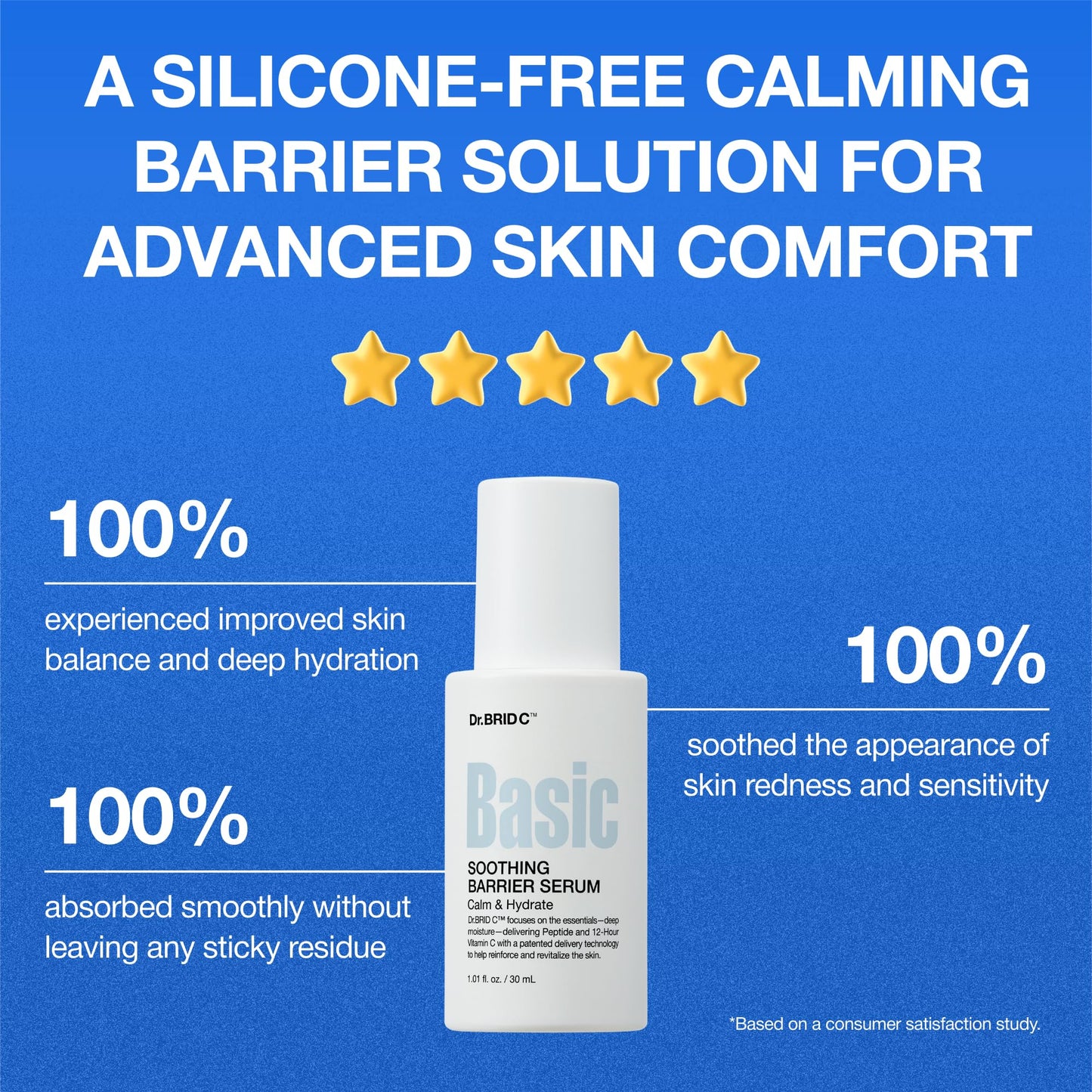 Dr.BRID C Soothing Barrier Face Serum - Instant Cooling & Calming Relief with Peptides, Cica & Microbiome, Helps Restore Barrier Resilience for Sensitive Skin, Fragrance-Free, 1.01 fl.oz. Dr.BRID C buy supplements Au