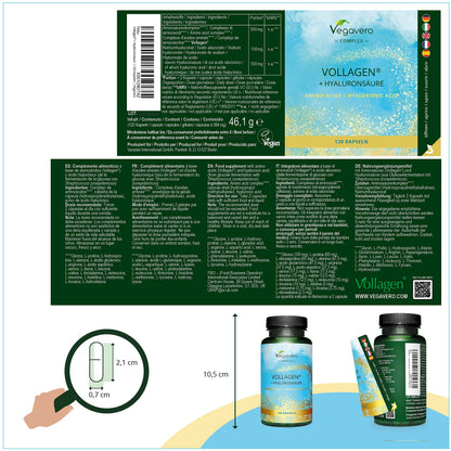 Vegavero Vegan Collagen Complex + Hyaluronic Acid | NO Additives | Vegan Collagen Powder Vollagen® VegaveroBuy Supplements Australia