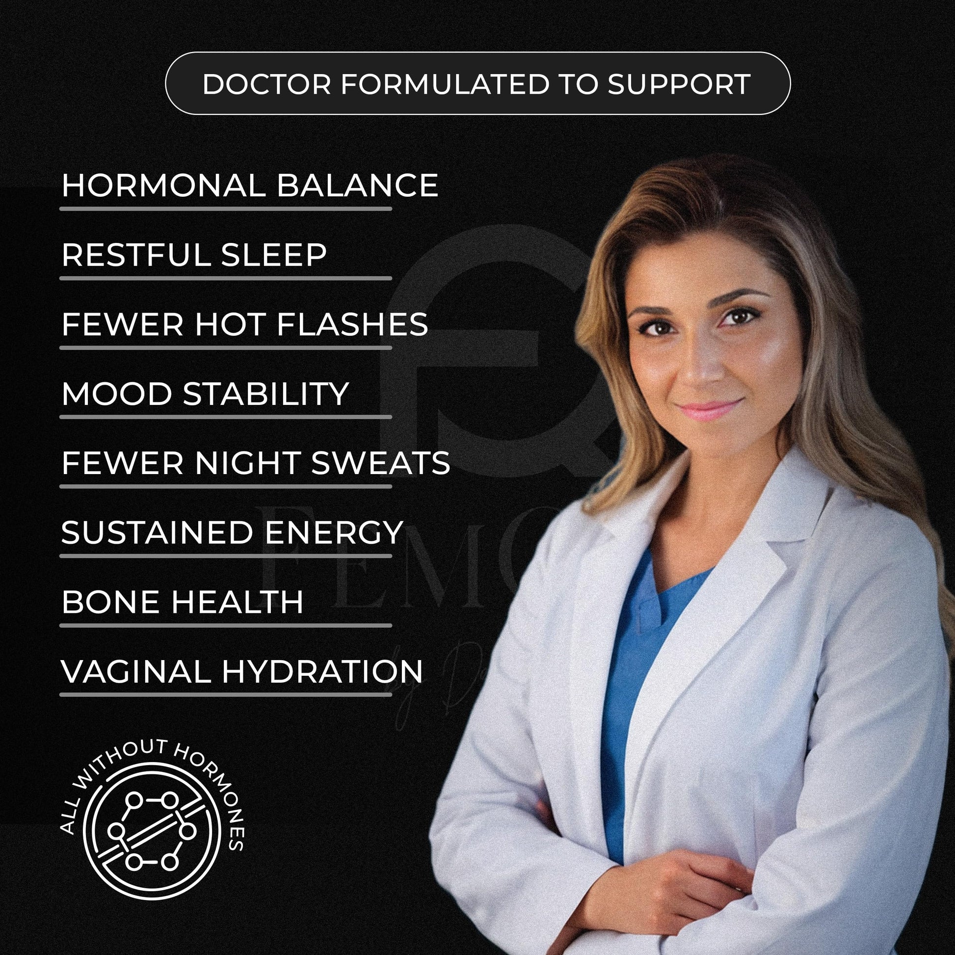 FemQuo by Dr. Honey Menopause & Perimenopause Support for Women Non Hormonal OBGYN Formulated with Rhapontic Rhubarb Red Clover Hops &Sage to Help Hot Flashes Night Sweats Sleep and Mood 60 Capsules FemQuo by Dr. HoneyBuy Supplements Australia