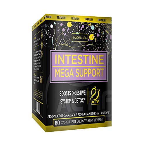 Actif Intestine Mega Support with 30+ Advanced Factors, Deep Cleanse and Repair - NutriGlobal