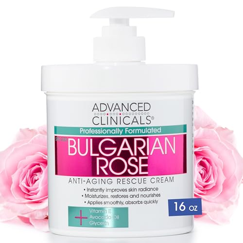 Advanced Clinicals Bulgarian Rose Anti Aging Vitamin E Moisturizer Body Lotion & Face - NutriGlobal