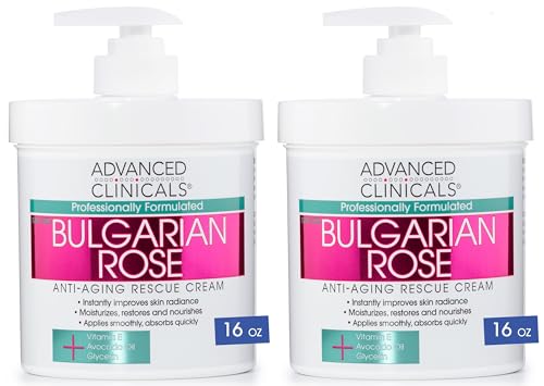 Advanced Clinicals Bulgarian Rose Anti Aging Vitamin E Moisturizer Body Lotion & Face - NutriGlobal