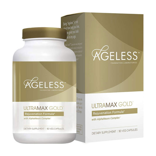 AGELESS™: UltraMAX Gold™ Capsules, HGH Anti-Aging Supplement for Women, Slows - NutriGlobal