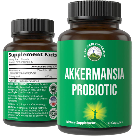 Akkermansia Probiotic to Increase GLP-1 Production. Ultra High Strength Akkermansia Muciniphila Live Strain with Prebiotic Fiber for Gut Health & Microbiome Balance. Delayed Release, 3rd Party Tested - NutriGlobal