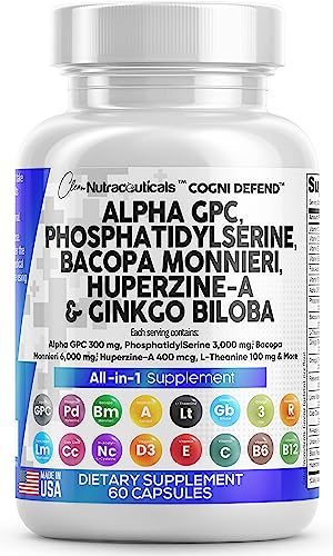 Alpha GPC Choline 300mg Phosphatidylserine 3000mg Bacopa Monnieri - NutriGlobal