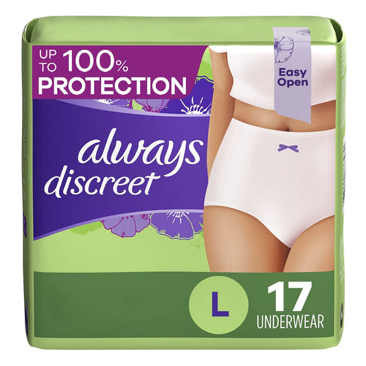 Always Discreet Adult Incontinence & Postpartum Underwear for Women - NutriGlobal