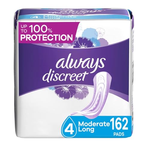 Always Discreet Adult Moderate Long Incontinence Pads, Up to 100% Leak - NutriGlobal