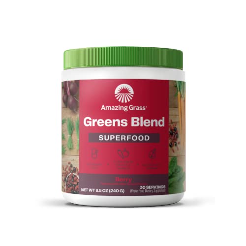 Amazing Grass Greens Blend Superfood: Super Greens Powder Smoothie Mix with Organic - NutriGlobal
