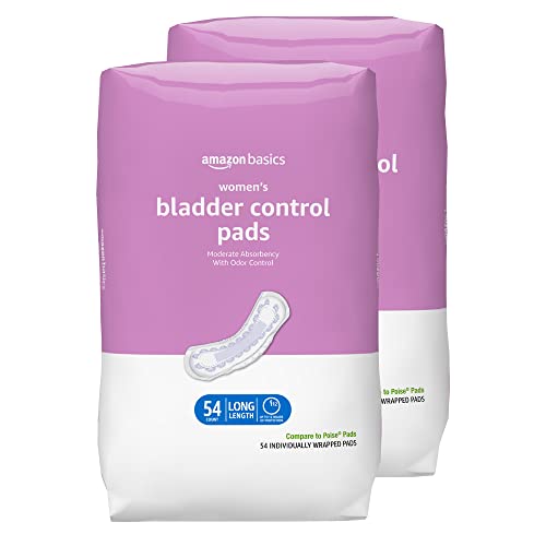 Amazon Basics Incontinence, Bladder Control Pads for Women, Moderate - NutriGlobal