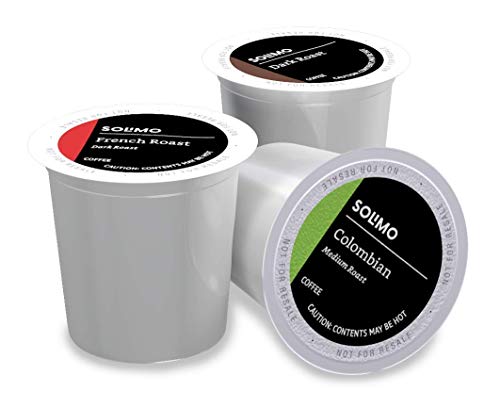Amazon Brand - Solimo Coffee Pods, Assorted pack (French, Dark, Colombian) - NutriGlobal