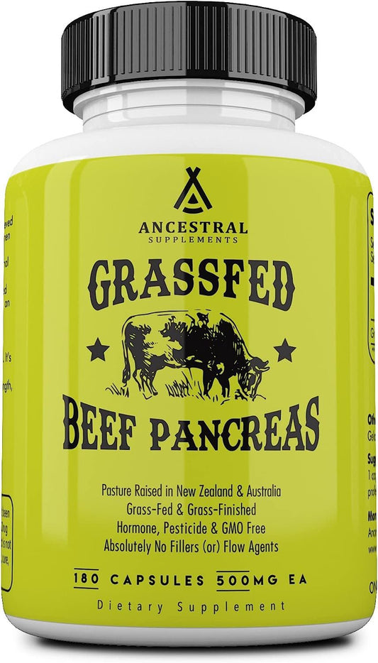 Ancestral Supplements Grass Fed Pancreas — Digestive, Proteolytic Enz - NutriGlobal