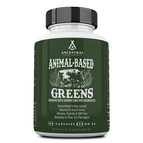 Ancestral Supplements Greens Powder Capsules, Organic Superfood - NutriGlobal