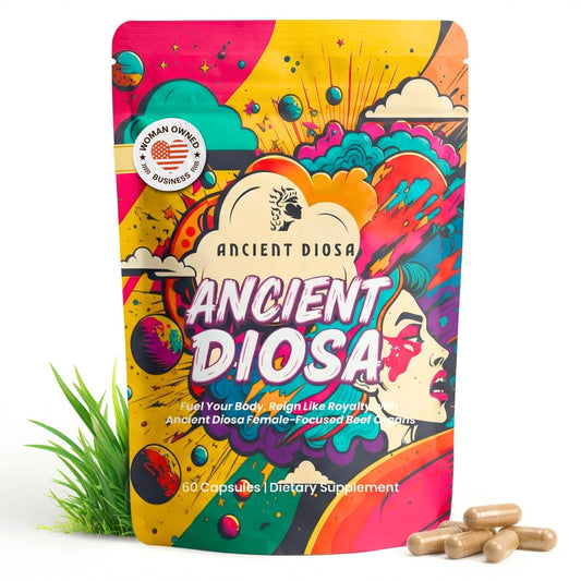 ANCIENT DIOSA Grass Fed Beef Liver Capsules - Female-Focused Organ Supplement with Liver, Heart, Ovary & Uterus - Supports Hormone Balance & Vitality, Whole Body Wellness - 60 Capsules - NutriGlobal