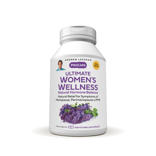 ANDREW LESSMAN Ultimate Women’s Wellness 30 Capsules - Naturally Relieves Menopause Symptoms, PMS, Perimenopause with Soy Isoflavones, EGCG, Cranberry, Indole-3-Carbinol. Easy to Swallow Capsules - NutriGlobal