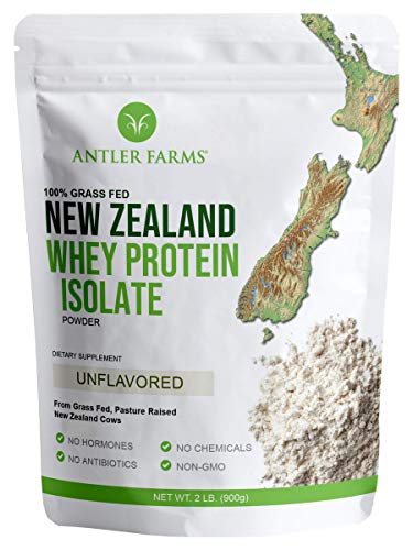 Antler Farms - 100% Grass Fed New Zealand Whey Protein Isolate, Unflavored, 30 Servings - NutriGlobal