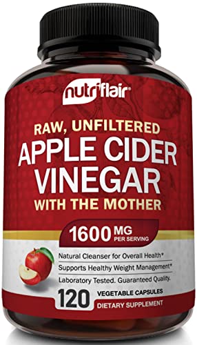 Apple Cider Vinegar Capsules with The Mother - 120 Vegan ACV Pills - NutriGlobal