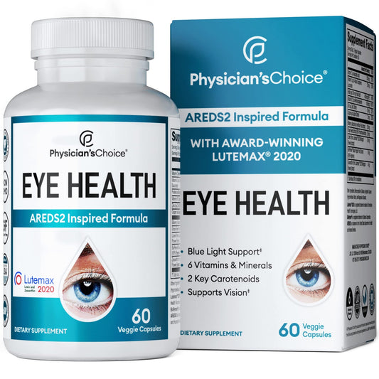 Areds 2 Eye Vitamins - Lutein, Zeaxanthin & Bilberry Extract - Supports Eye - NutriGlobal