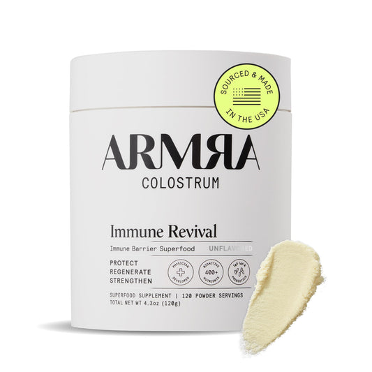 ARMRA Colostrum Powder | Unflavored | Gut Health & Bloating | Skin & Hair | Immunity | Keto, Gluten & Fat-Free | 120 Servings - NutriGlobal