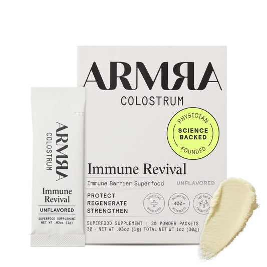 ARMRA Colostrum Powder | Unflavored | Gut Health & Bloating | Skin & Hair | Immunity | Keto, Gluten & Fat-Free | 30 Servings - NutriGlobal