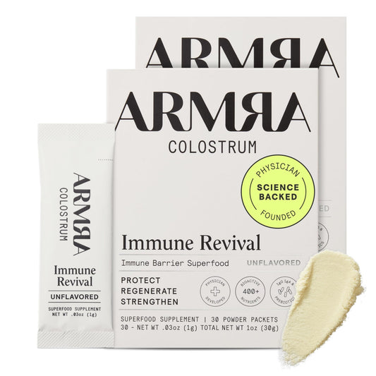 ARMRA Colostrum Powder | Unflavored | Gut Health & Bloating | Skin & Hair | Immunity | Keto, Gluten & Fat-Free | 60 Servings - NutriGlobal