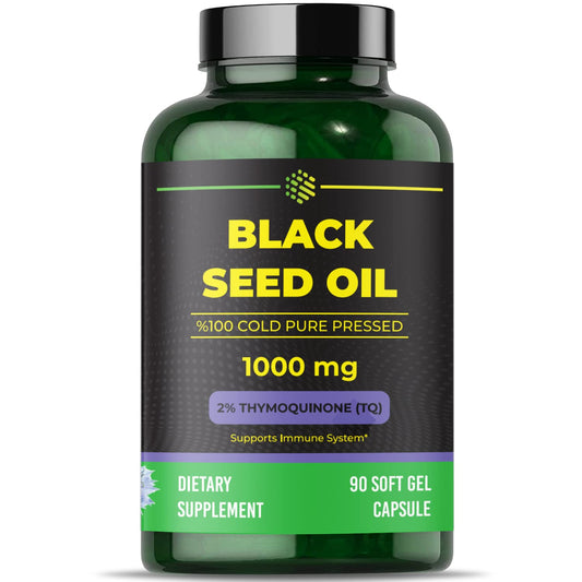 aromel Black Seed Oil Capsules, 90 Days Supply, 2% Thymoquinone, Non-GMO - NutriGlobal