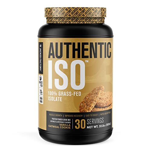 Authentic ISO Grass Fed Whey Protein Isolate Powder - Low Carb, Non-GMO Muscle - NutriGlobal
