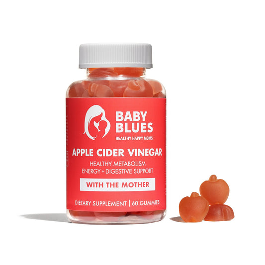 Baby Blues Apple Cider Vinegar Gummies - Vegan, Non-GMO & Gluten-Free, Postpartum Dietary Supplement - NutriGlobal