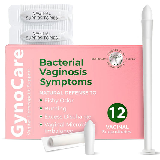 Bacterial Vaginosis Treatment | BV Treatment For Women | Boric Acid Suppositories For Women | Natural Homeopathic for Odor, Itching, Discharge, BV, and Vaginal Microbiota Imbalance | 12 Suppositories - NutriGlobal