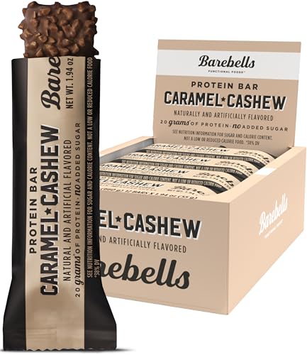 Barebells Protein Bars Caramel Cashew - 12 Count, 1.9oz Bars with 20g of High Protein - NutriGlobal