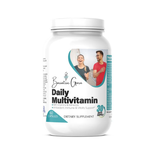 Bariatric Guru Daily Multivitamin – Complete Vitamins & Minerals with Vitamin A, C, D, E, B12, Biotin, Folate, Calcium, Magnesium, Zinc, Selenium, Chromium - NutriGlobal