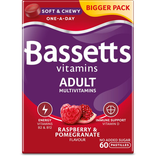 Bassetts Vitamins Adults Multivitamins, 60 Pastilles - NutriGlobal