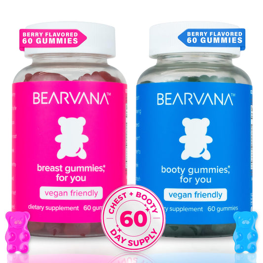 BEARVANA Gummies Combo Pack - Chest and Bum Gummies - Workout Aid - Women’s - NutriGlobal
