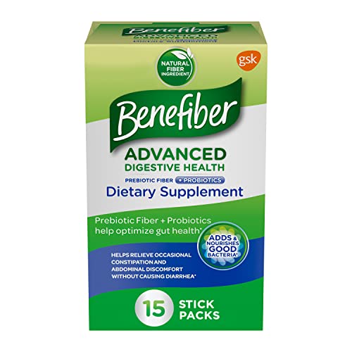 Benefiber Advanced Digestive Health Prebiotic Fiber Supplement Powder with Probiotics - NutriGlobal