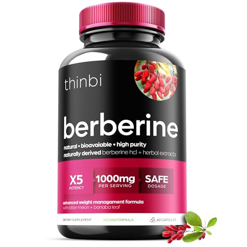 Berberine Supplement 1000mg Potent Botanical Capsules for Weight - NutriGlobal