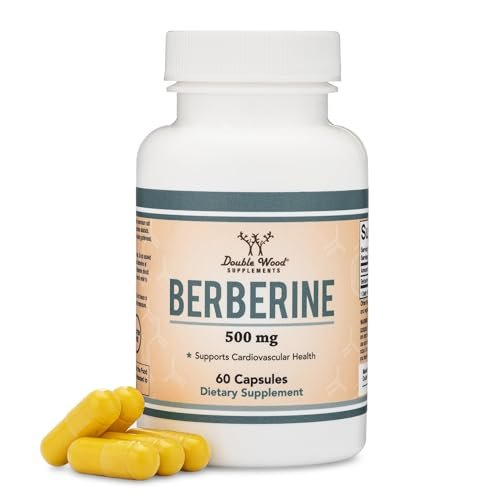 Berberine Supplement 500mg, 60 Capsules (Third Party Tested, Manufactured in The USA - NutriGlobal