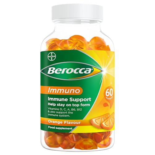Berocca Immuno Gummy Vitamins, Orange Flavour, Bursting with Immune System - NutriGlobal