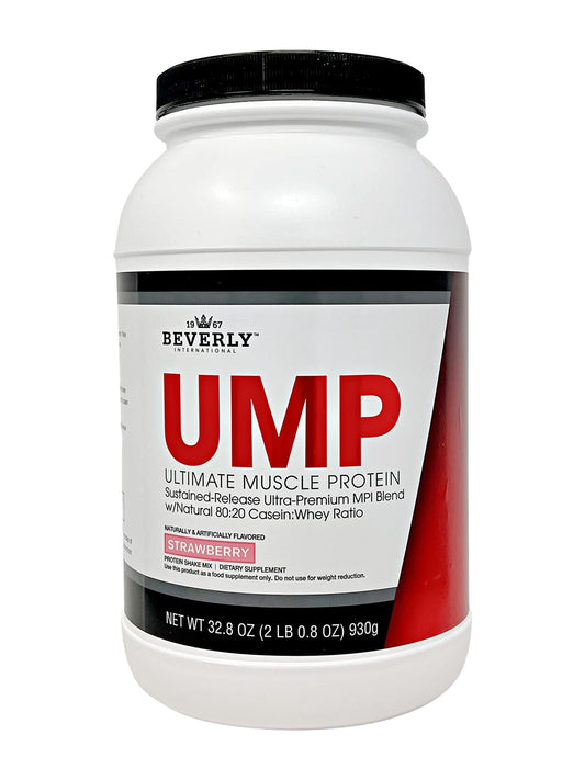 Beverly International UMP Protein Powder, Strawberry. Unique Whey-Casein Ratio - NutriGlobal
