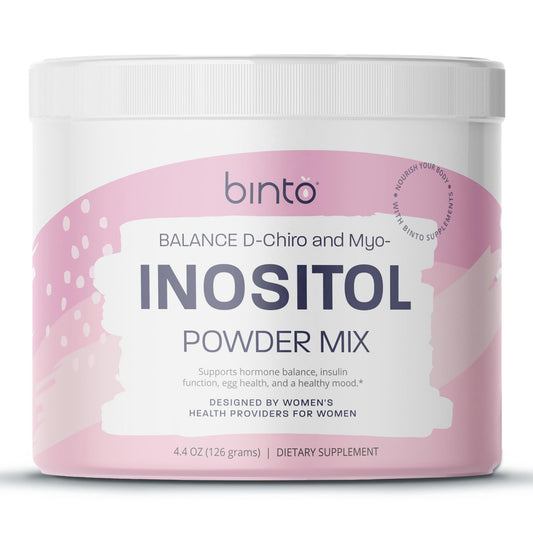 Binto Inositol Powder Mix | 60-Day Supply | 40:1 Ratio of Myo and D-Chiro Inositol - NutriGlobal