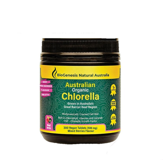 Biogenesis Organic Chlorella Tablets | Australian Grown | Chlorophyll-Rich - NutriGlobal