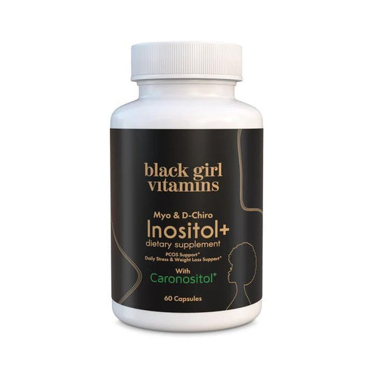 Black Girl Vitamins Inositol Supplement, 2000mg Myo + 50mg D-Chiro, Vegan Capsules to Support Hormone Balance - NutriGlobal