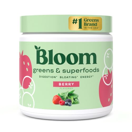 Bloom Nutrition Super Greens Powder Smoothie & Juice Mix (Berry) - NutriGlobal