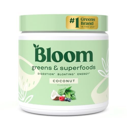 Bloom Nutrition Super Greens Powder Smoothie & Juice Mix (Coconut) - NutriGlobal