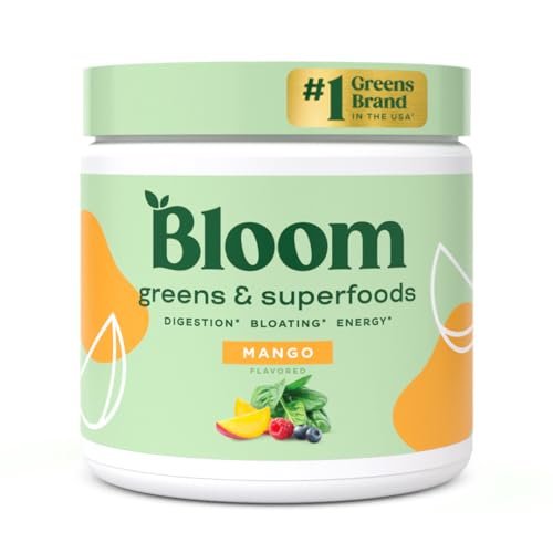 Bloom Nutrition Super Greens Powder Smoothie & Juice Mix (Mango) - NutriGlobal