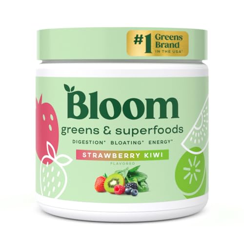 Bloom Nutrition Super Greens Powder Smoothie & Juice Mix (Strawberry Kiwi) - NutriGlobal