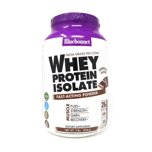 BlueBonnet 100% Natural Whey Protein Isolate Powder, Chocolate, 2 Pound - NutriGlobal