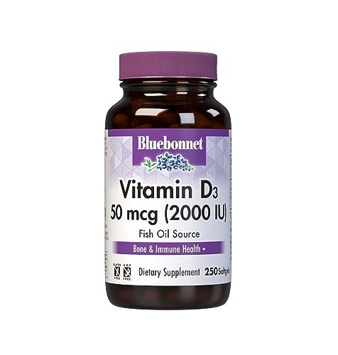 Bluebonnet Nutrition Vitamin D3 2000 IU50 mcg High Potency Immune Support - NutriGlobal